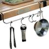 Table Side Storage Hanger Stainless Steel Outdoor Table Extender with S Hooks Household Camping Storage Gear for Mugs Umbrellas