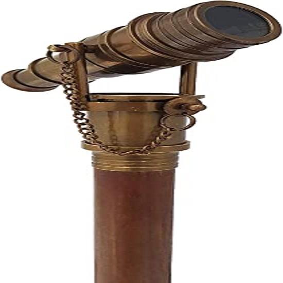 Teleskop-Gehstock, Antik-Finish, Kostüm-Holzstock, faltbarer Palisanderstock