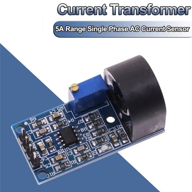 A84E-ZMCT103C Current Sensor Module 4Pcs 5A AC Single Phase Active Analog Signal Output Current Transformer Module
