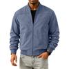 Men's Jacket with Stand Collar and Zipper for Winter
