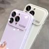 Luxury Candy Tempered Glass Camera Protection Case for iPhone 17 16 15 14 13 12 Pro Max Shockproof Bumper Armor Hard Cover Capa