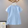 Summer Princess T-Shirt For Girls - Short Sleeve Cartoon Long Tee