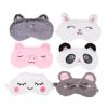 1Pcs Plush Cute Grey Cat Eye Mask Sleeping Mask Eye Shade Cover Blindfold Eyeshade Eyepatch Suitable For Travel Home Gift