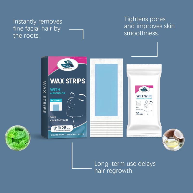 Facial Hair Removal Wax Paper for Women Gentle Clean Leaves No Spots Portable Easy Use for Daily Facial Care