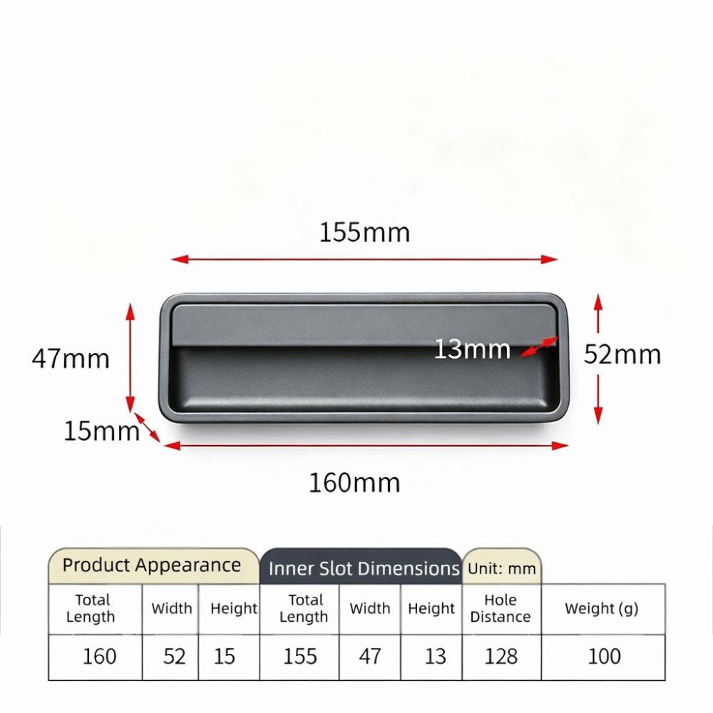 New Aluminium Alloy Recessed Door Handle Furniture Invisible Door Handlebar Hardware Embedded Door Knob Cupboard