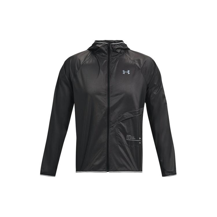 Under Armour Qualifier Storm Packable Jacket Black Grey Men s 1326597-010 M