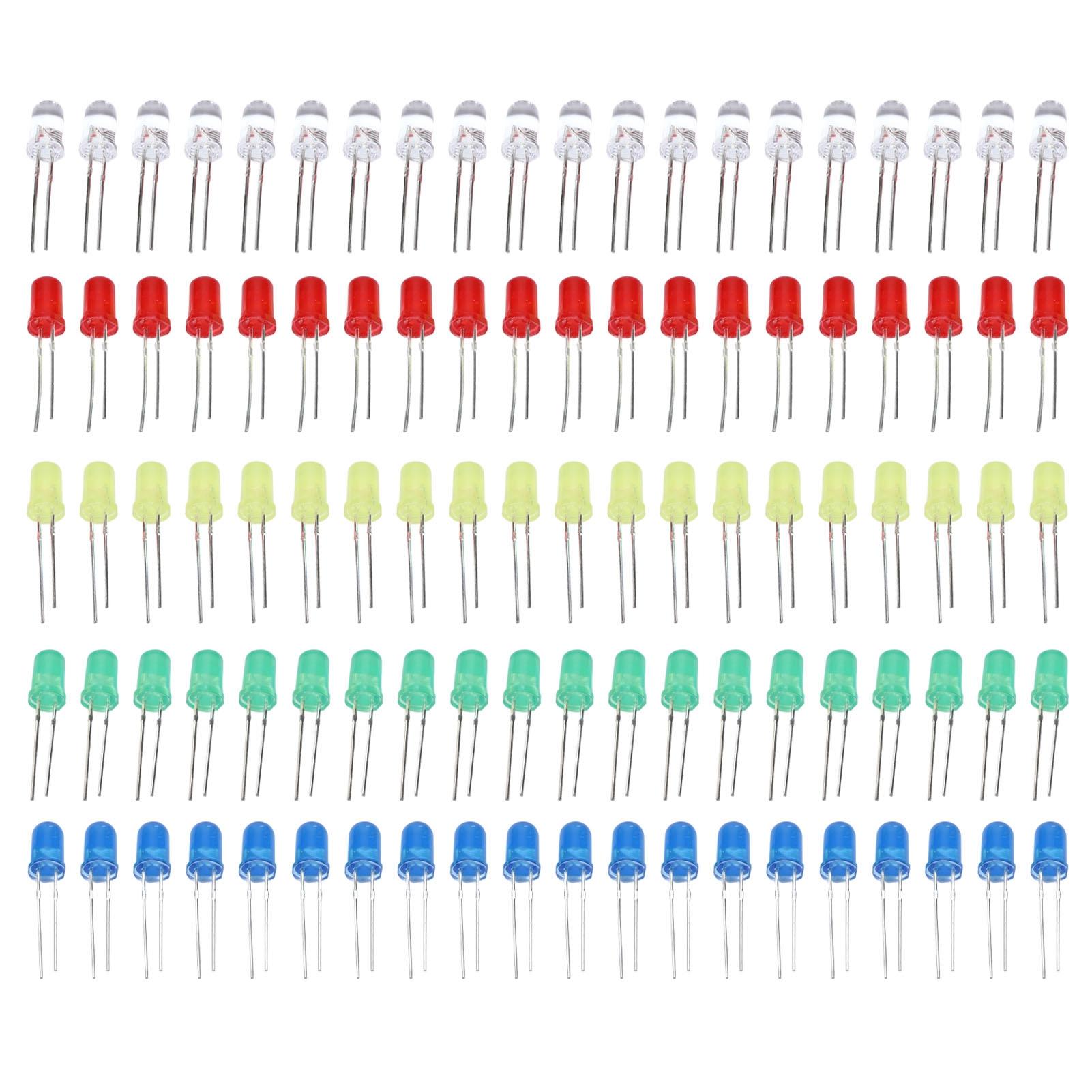 

100Pcs LED Light Diodes 3mm5mm Variety Colors NonToxic Energy Saving Diodes Kit for DIY