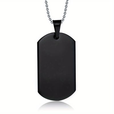 Hundemarke Militärmarke Halskette Titanstahl Blanko Militärmarke Anhänger Halskette Für Halloween Partygeschenke Weihnachtsgeschenk