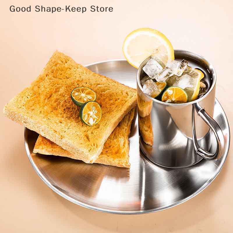 304 Stainless Steel Double Wall Coffee Mug Without Lid Portable Cup Travel Tumbler Jug Children's Milk Tea Cups Office Water Mug