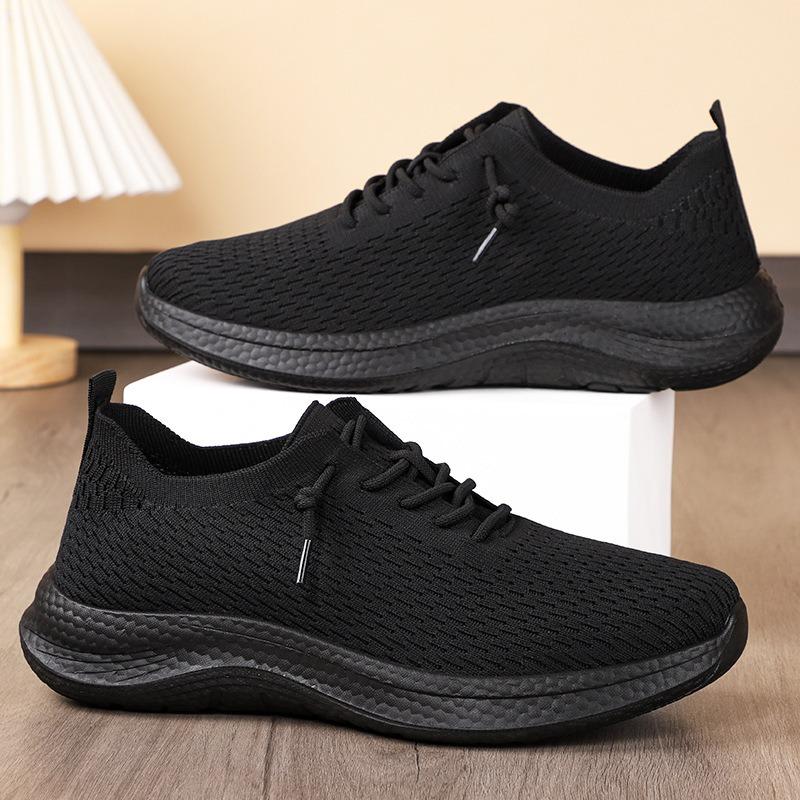Shoes Men's Shoes Solid Color Versatile Men's Casual Single Shoes Breathable and Non-smelly Feet Mesh Shoes Soft Sole Comfortable Sports Shoes