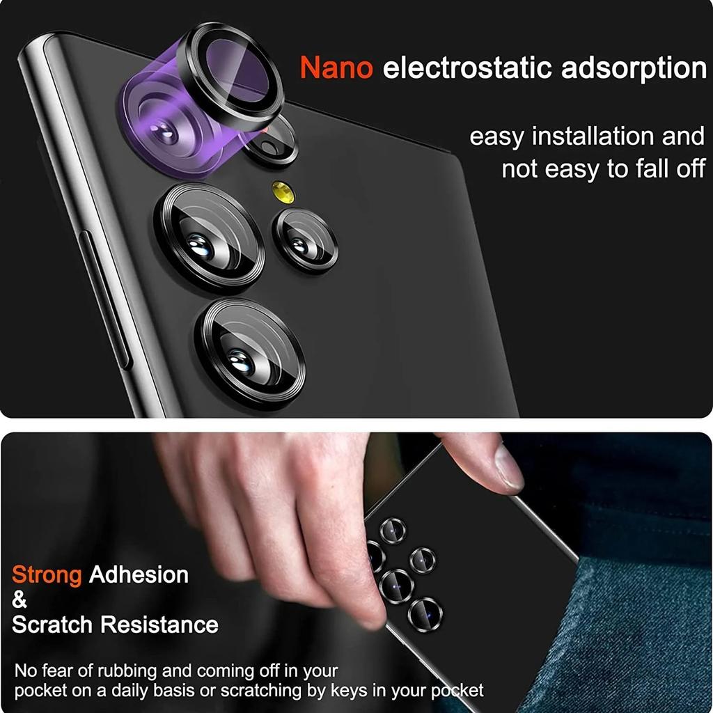 For Galaxy ZFOL7 Z FOLD7 FOLD6 FOLD5 Rear Camera Tempered Glass Film Anti-Fog AR Coating Blac Silvery Protective