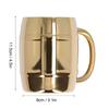Rustless Steel Steel Mug Double Wall Grip Handle Beverage Tumbler Cylindrical Smooth Handheld Cup Outdoor Camping