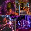 Thrisdar 20M 50M 100M Orange and Purple Halloween String Lights Outdoor Halloween Fairy Lights Garland For Garden Patio Decor