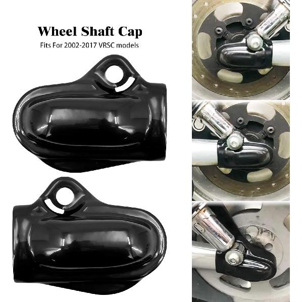 Motorcycle Bar Shield Rear Axle Covers Fit for Harley V Rod Muscle VRSCF Night Rod Special VRSCDX 2002-2017 (Gloss Black)