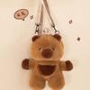 Stuffed Capybara Crossbody Bag Animal Cartoon Cartoon Backpack  Female Lady Girl