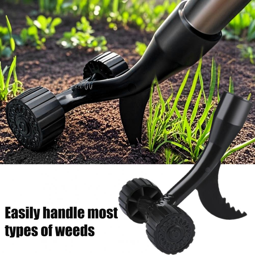 Stand-up Weed Puller with Wheels Hand Weeder Crevice Weeding Tool Wheeled Weed Remover for Sidewalk Driveways Weeds