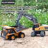 Remote-controlled Excavator 2.4Ghz 11-channel engineering vehicle 1:20 scale with metal bucket with lights suitable for outdoor beach toys