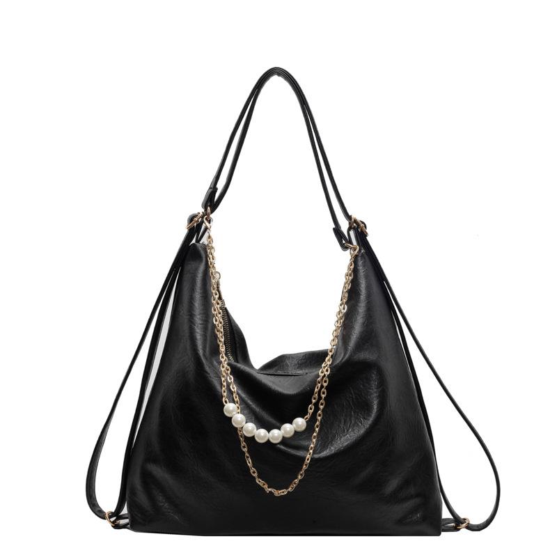 Simple large-capacity bag women's autumn and winter new shoulder bag casual soft surface commuting texture fashionable backpack