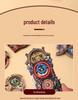 Prague Astronomical Clock 3D Wooden Magnet with Rotating Gears - Czech Travel Souvenir