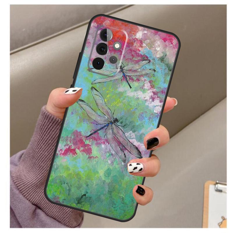 Luxury Dragonfly Case For Samsung Galaxy A56 A16 A26 A36 A06 A52 A53 A33 A13 A34 A54 A14 A15 A35 A55 A22 A32