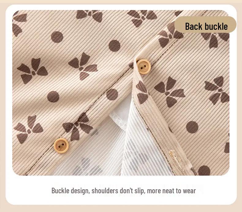 Baby Girl's Reversible Princess Coverall Dress Bib: Waterproof, Stain-Proof for Autumn/Winter