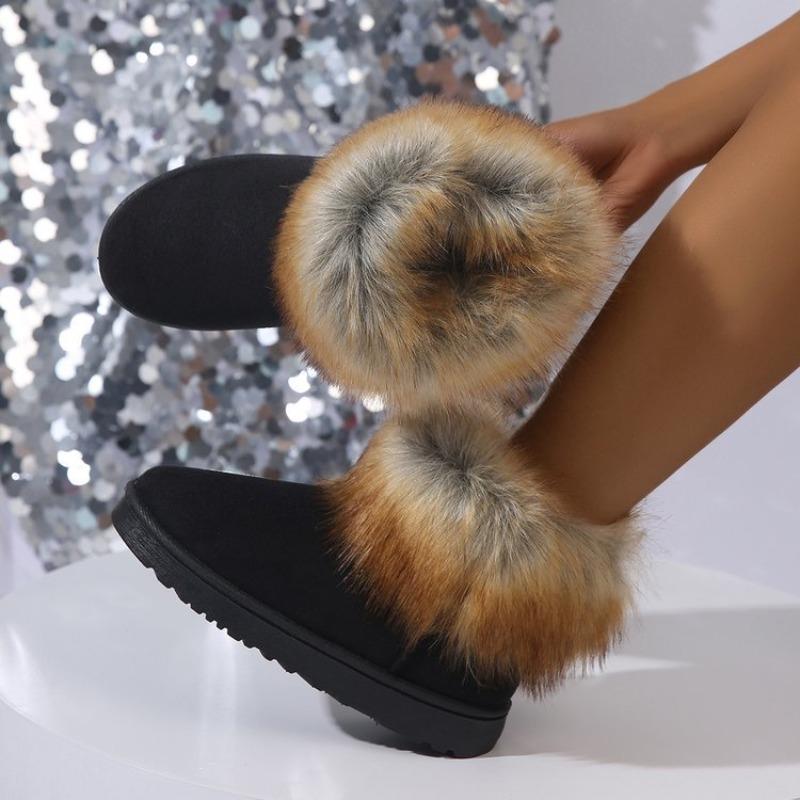 Winter New Women's Boots Plush Warm Women Snow Boots Fashion Round Toe Cotton Shoes Classic Comfortable Non-slip Platform Boots
