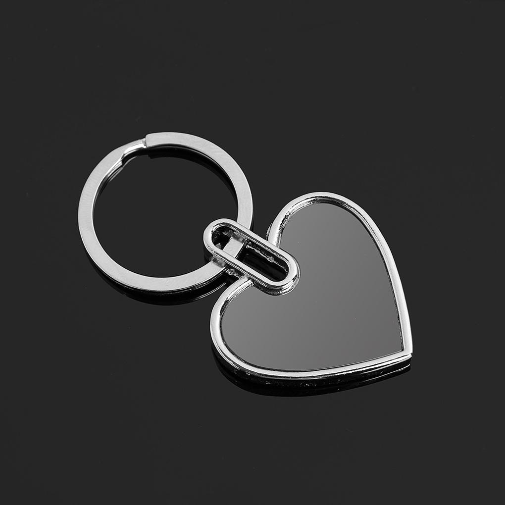 Black Heart Keychain Keyring Metal Car Key Holder