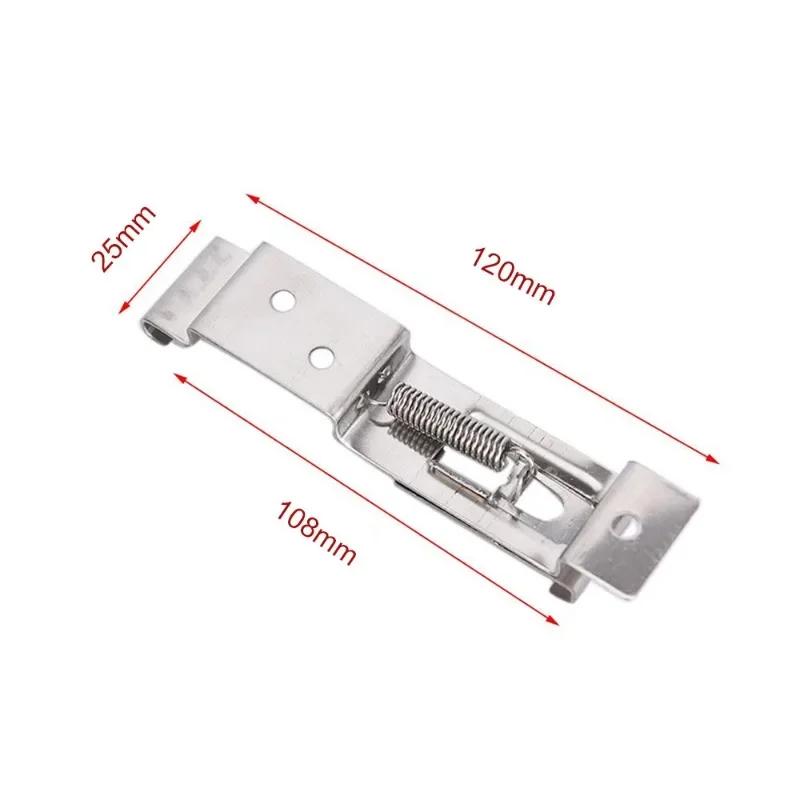 4/2Pcs Car License Plate Frame Spring Bracket Stainless Steel Holder Camping Car Frame Holder Clamps Trailer Number Plate Clips