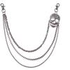 Punk Metal Skull Waist Chain With Spike Decor For Men And Women Fashion Accessory