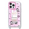 Zhitai iPhone Shell: Compatible with iPhone 12, 13, 14, 15 Pro Max; Lanyard Mirror Case with Cartoon Design
