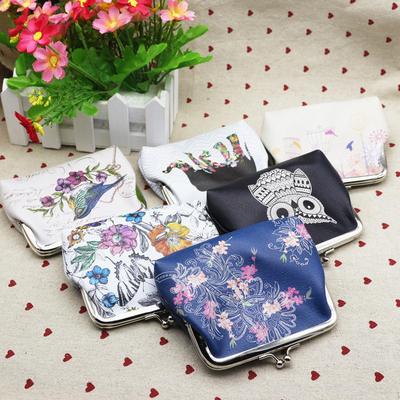 Digitaldruck PU-Leder-Geldbörse, kreative kleine Brieftasche, Werbekartentasche, kleines Geschenk