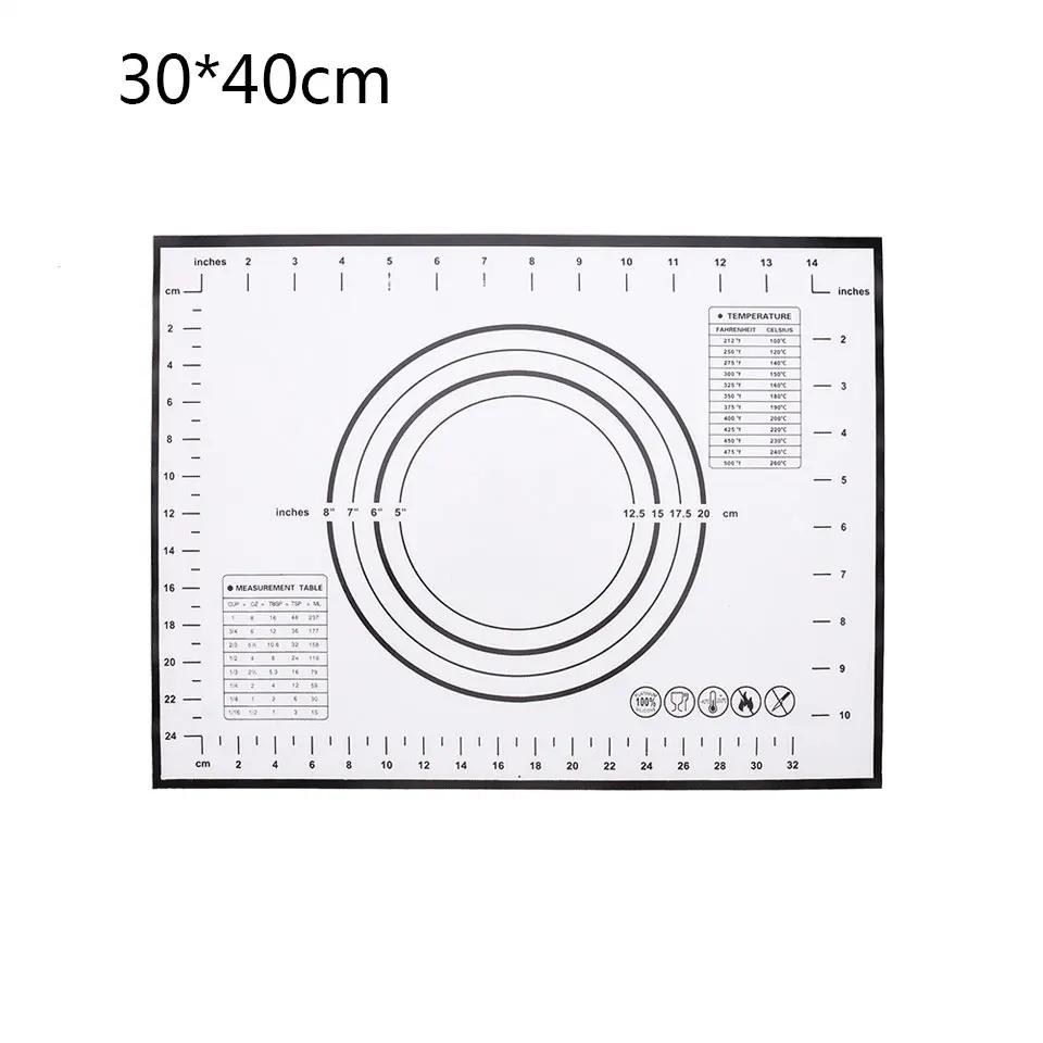 Multiple Sizes Silicone Baking Mat Heat-Resistant Baking Oven Sheet Liner Non-Stick Cookie Pastry Pizza Dough Pad Kitchen Supplies