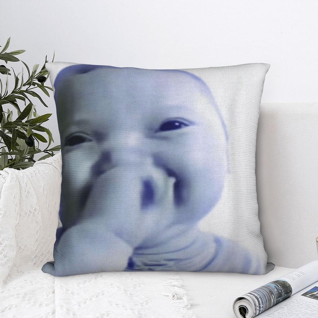 Ai Baby Meme Rolig Skrattande Baby Baby Brainrot Kuddfodral Modern Kuddfodral För Stol Soffa Heminredning Bekväm Kuddfodral