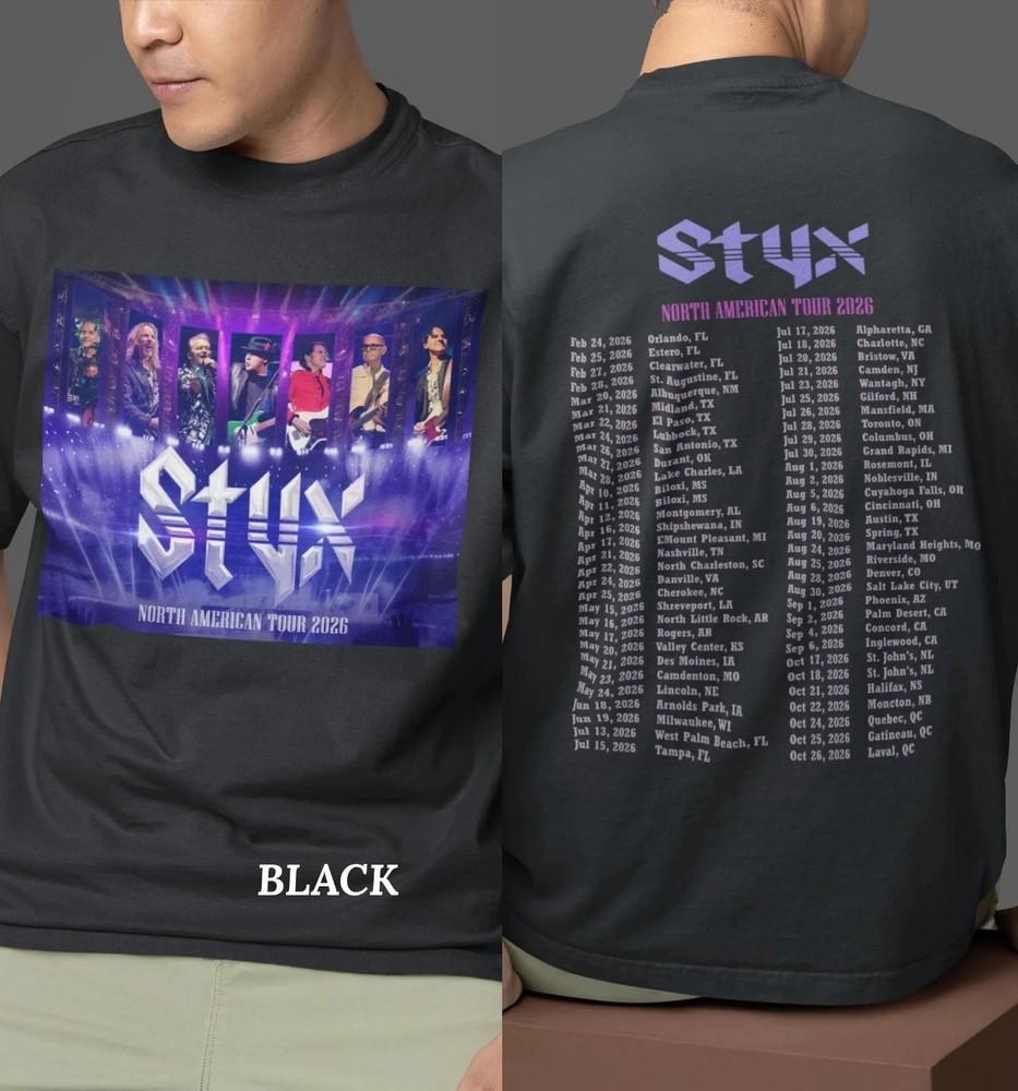 STYX 2026 Tour Dates Double Sided TShirt Unisex T-Shirt L