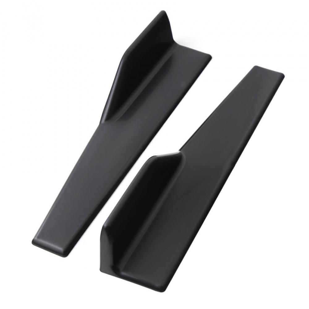 One Pair Car Side Skirt Spoiler Rocker Splitter Wing Anti-Scratch Matt Black