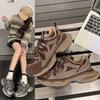 Autumn Little Monster New 2025 Khaki Caramel Casual Niche Retro Foreign Style Sports Dad Casual Shoes Women