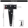 4pcs Heavy Duty T Strap Hinges Wrought Metal Hardware Rustproof Shed Door Hinges Rustproof T Hinges set for Wood Gates