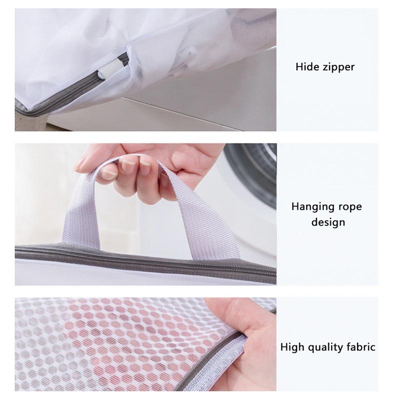 1Pcs 3D Laundry Bag Withdrawable Mesh Bag Washing Machine Filter Mesh Bag Anti Deformation Laundry Bag