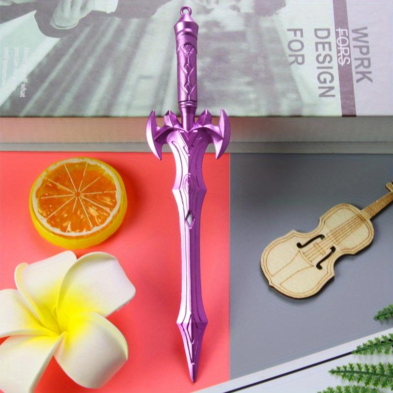 Back To School Season 10pcs 0.5mm Anime National Style Sword Shape Gel Pen Creative Weapon Shape Water Pen Prize Gift Signature Pen