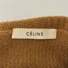 Celine Brown Triomphe Embroidery High Neck Cashmere Pullover Knit Tops XS BrownUsed