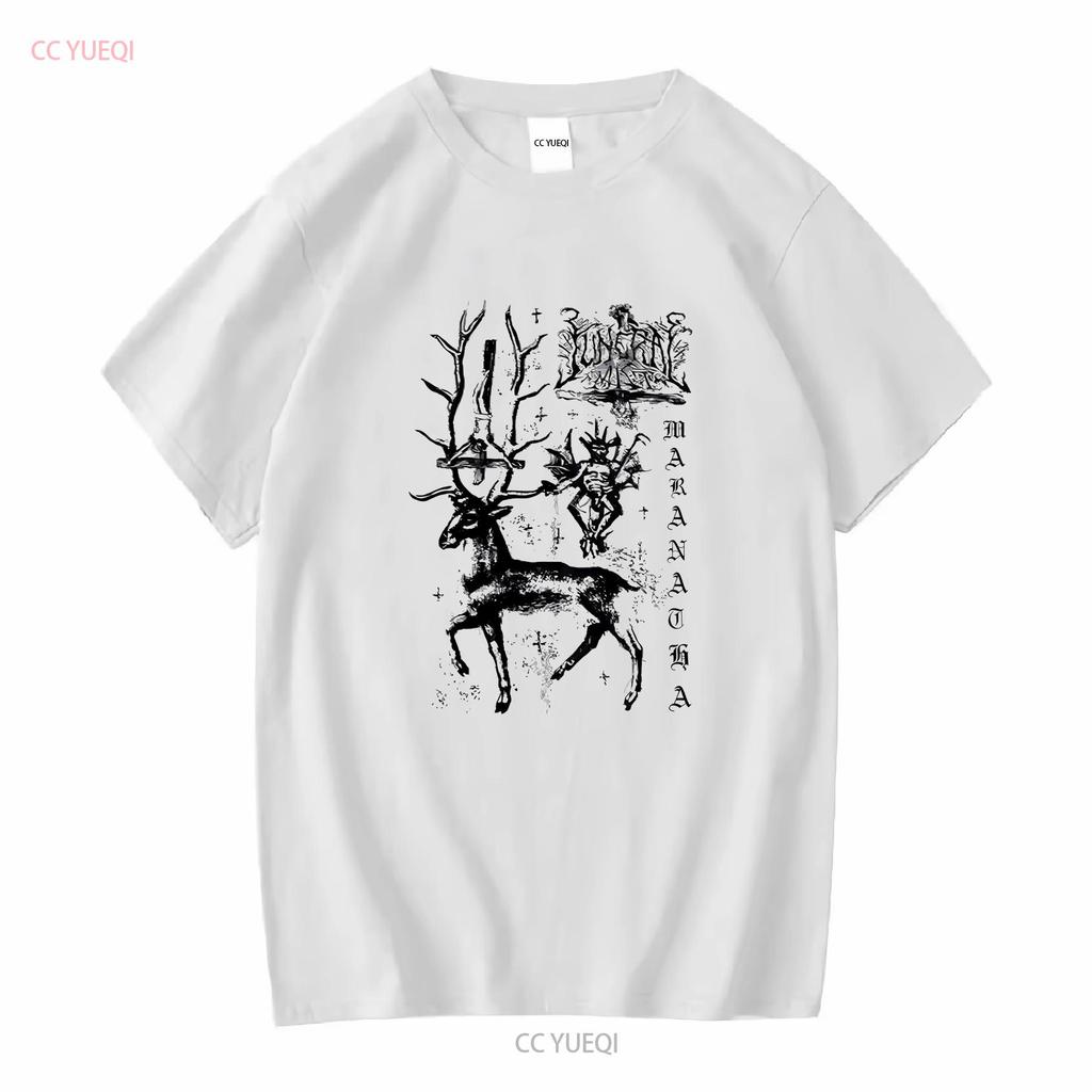 Funeral Mist Maranatha Tričko Bílé Plná Velikost S 5XL Oboustranné vintage Prané designové oblečení streetwear Unisex Všestranné