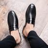 FashionAntiskid Men Slippers Leather New Loafers Casual Outdoor Non-slip Half Slipper Men Hollow Out Fashion Comfy Mens Muller Shoes