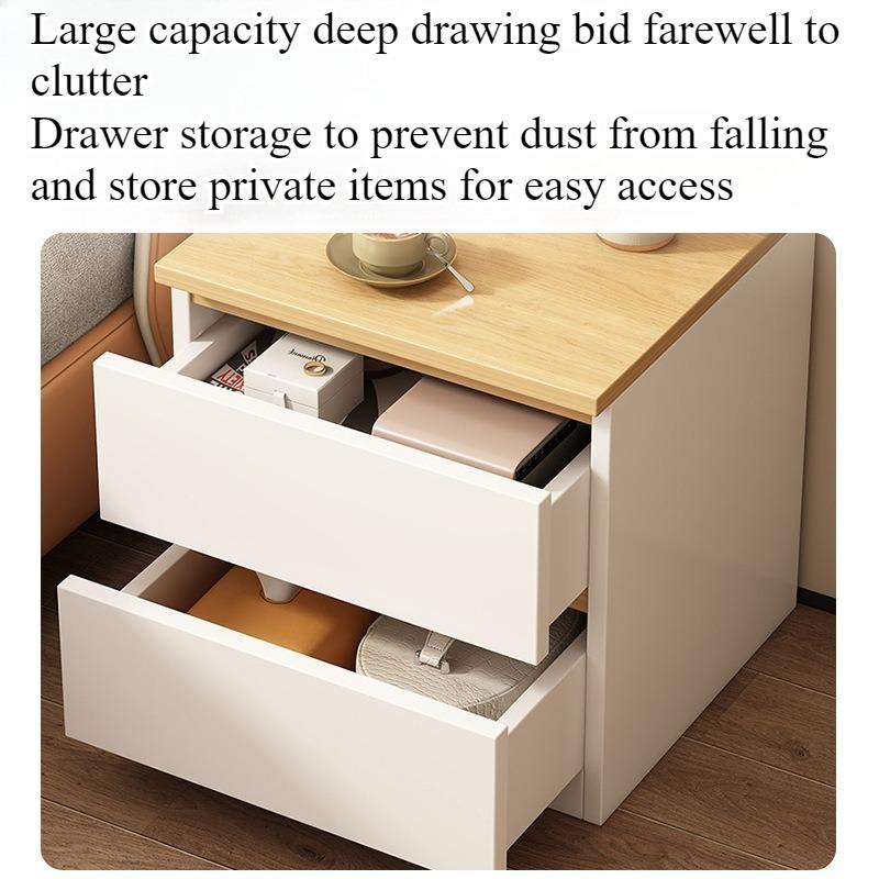 Bedside Table Household Simple Small Multi-Functional with Pumping Storage Locker Rental House Bedroom Bedside Small Cabinet