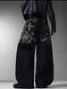 Jeans Americani Larghi Dritti da Uomo Hip Hop Gotico Street Jeans Casual da Uomo