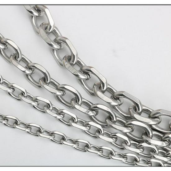 Interlocking Titanium & Stainless Steel Chain Necklace