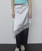 Nyuyogwogseu Satin Lace Diagonal Layered Skirt_Ivory