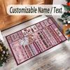 Hearts Theme Crystal Velvet Floor Rug Personalized Custom Name Text Warm Carpet Home Decoration