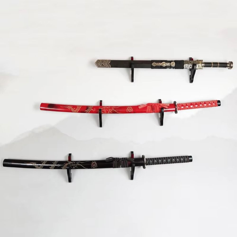 1/2-stufiges Lichtschwert-Wandhalterungsregal Verstellbarer Holz-Samurai-Flötenständer Multifunktional Einfach zu installierender Stangenhalter für Enthusiasten