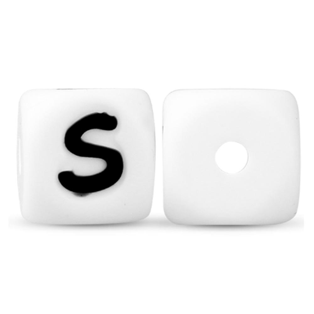 50Pcs/lot Silicone Bead Letters 12mm White Silicone Alphabet Beads DIY Bracelet Pacifier Chain Accessories For Jewelry Making
