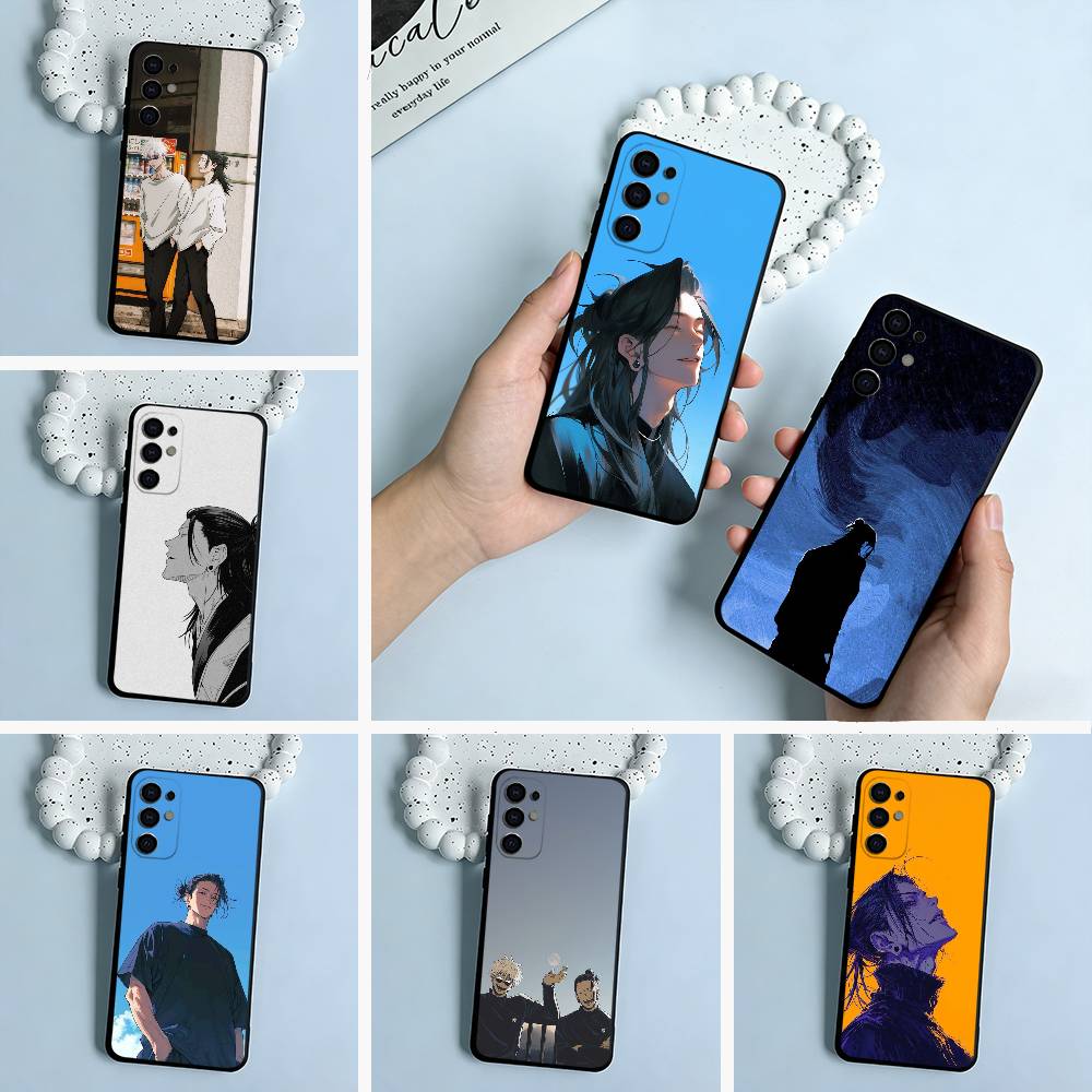 J-J-ujutsu Kaisen-S-uguru- Geto Soft Silicone Case for Samsung S25, S24, S21, S22, S23, S30, Ultra, S20, Plus, FE, Lite-Black